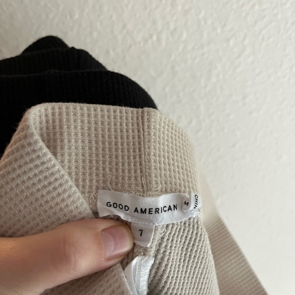 Good American Waffle Knit Bike Shorts Set - Picture 3 of 3